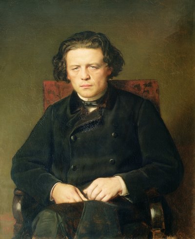 Portrait of Anton Rubinstein by Vasili Grigorevich Perov